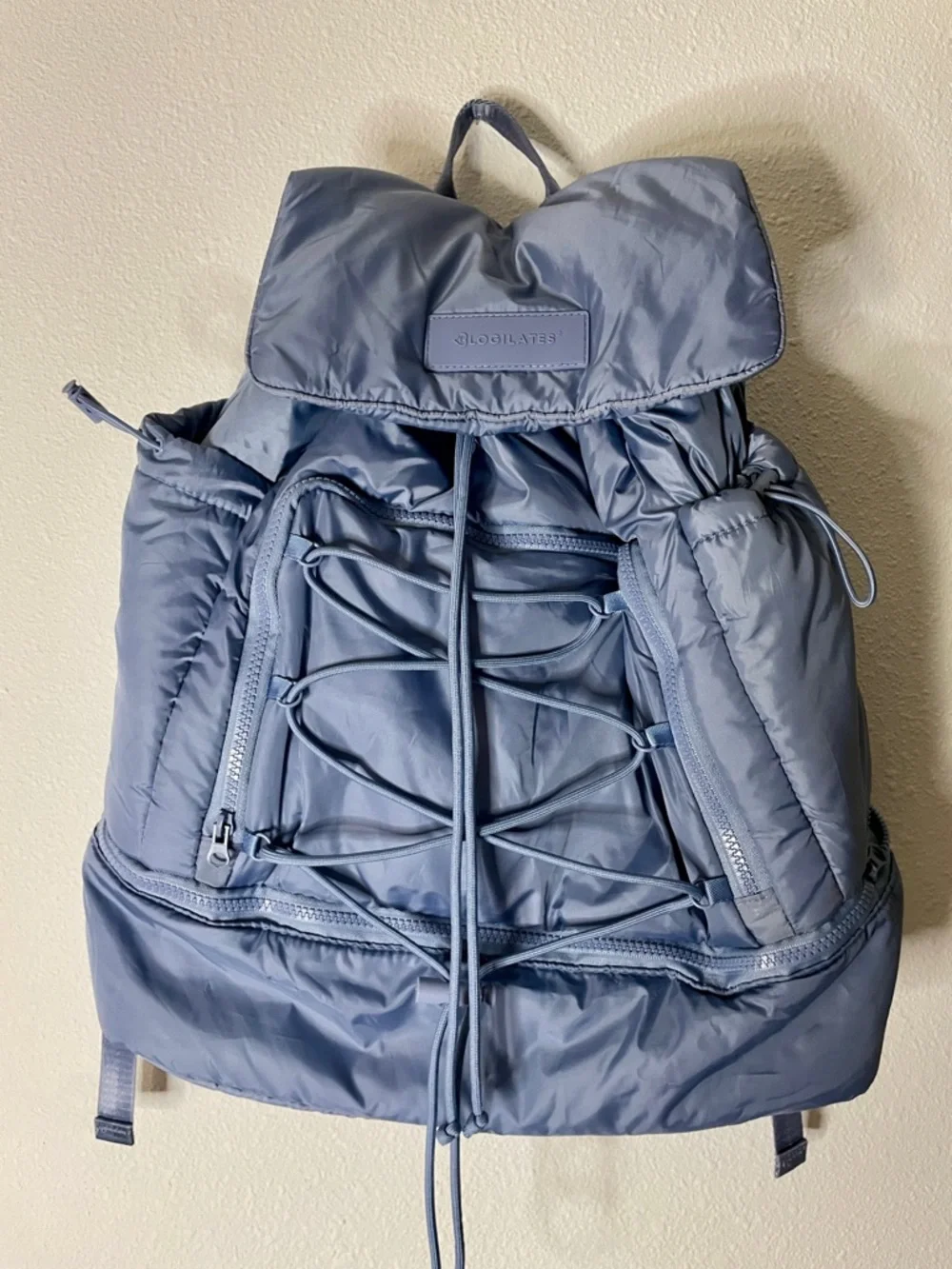 Blogilates Ultimate Athletic Trainer Backpack Blue Puffer Gym Yoga Weekender - Picture 7 of 7